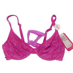 Hula honey bikini top underwire adjustable D Cup NWT